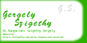 gergely szigethy business card